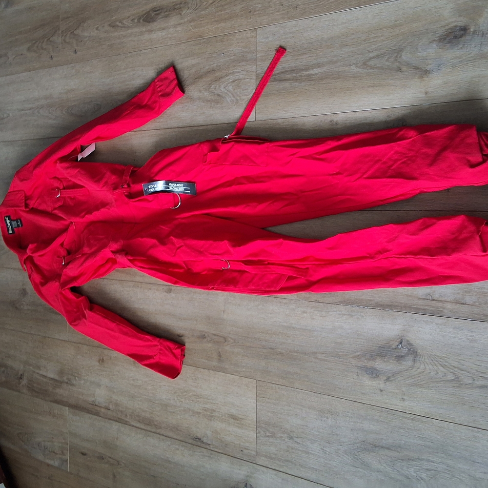 Vibrant Red Jumpsuit